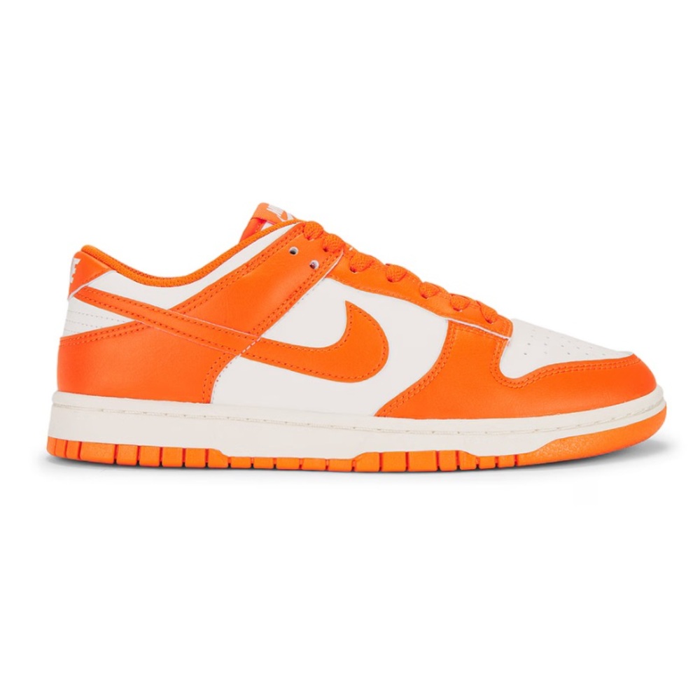 Nike Dunk Low Retro Sneakers in Pale Ivory & Safety
Orange